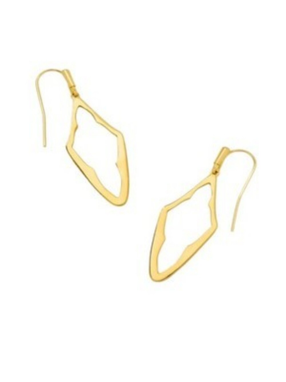 Kendra Scott Gold Abbie Elongated Open Drop Earrings